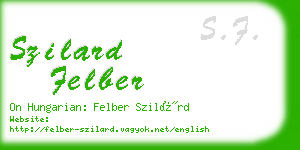 szilard felber business card